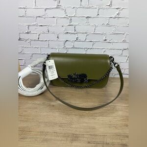 Coach Harper Shoulder Crossbody Bag olive  green  free unbranded Chain strap NWT